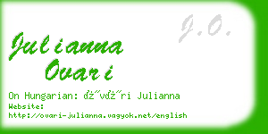 julianna ovari business card